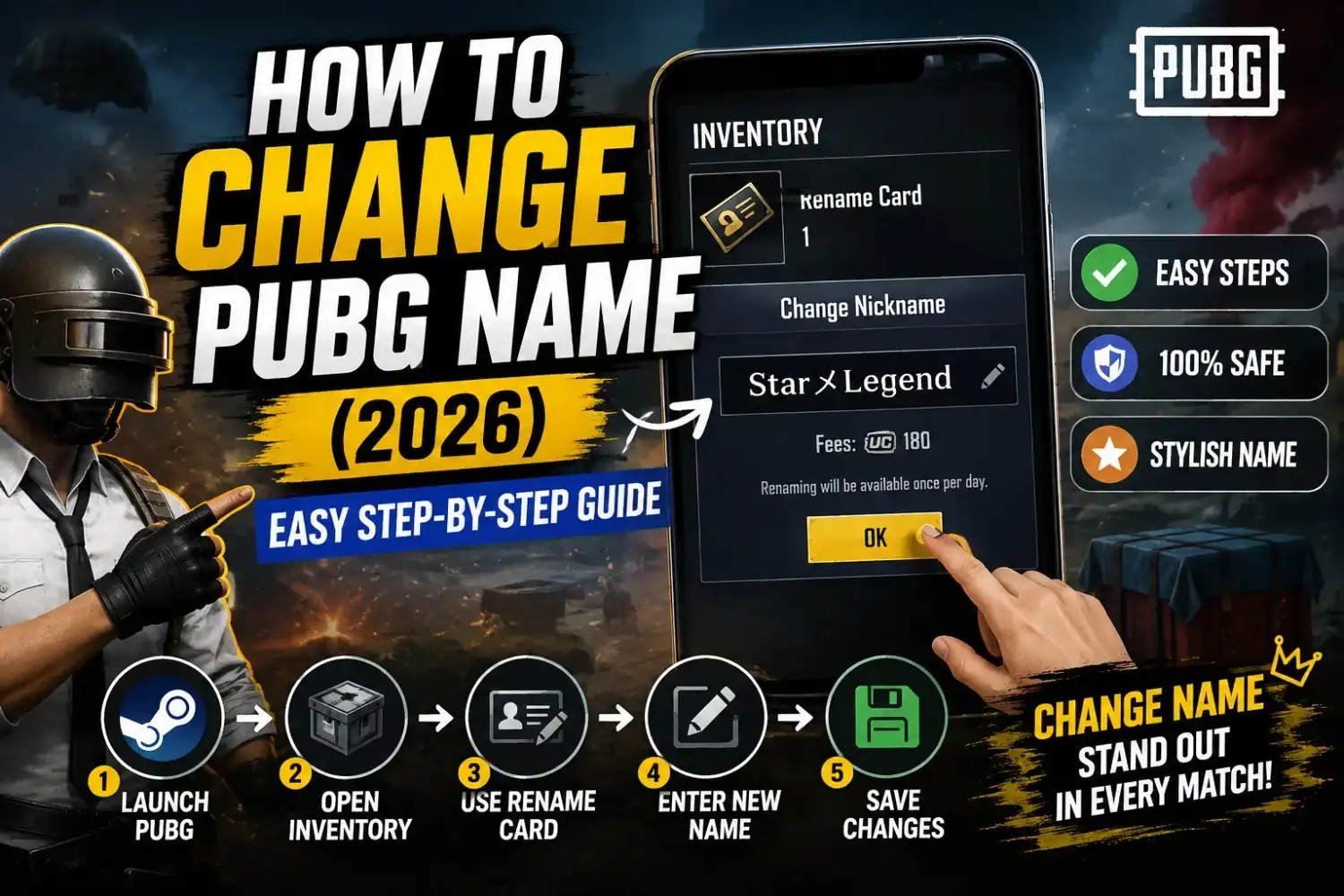 How to Change PUBG Name