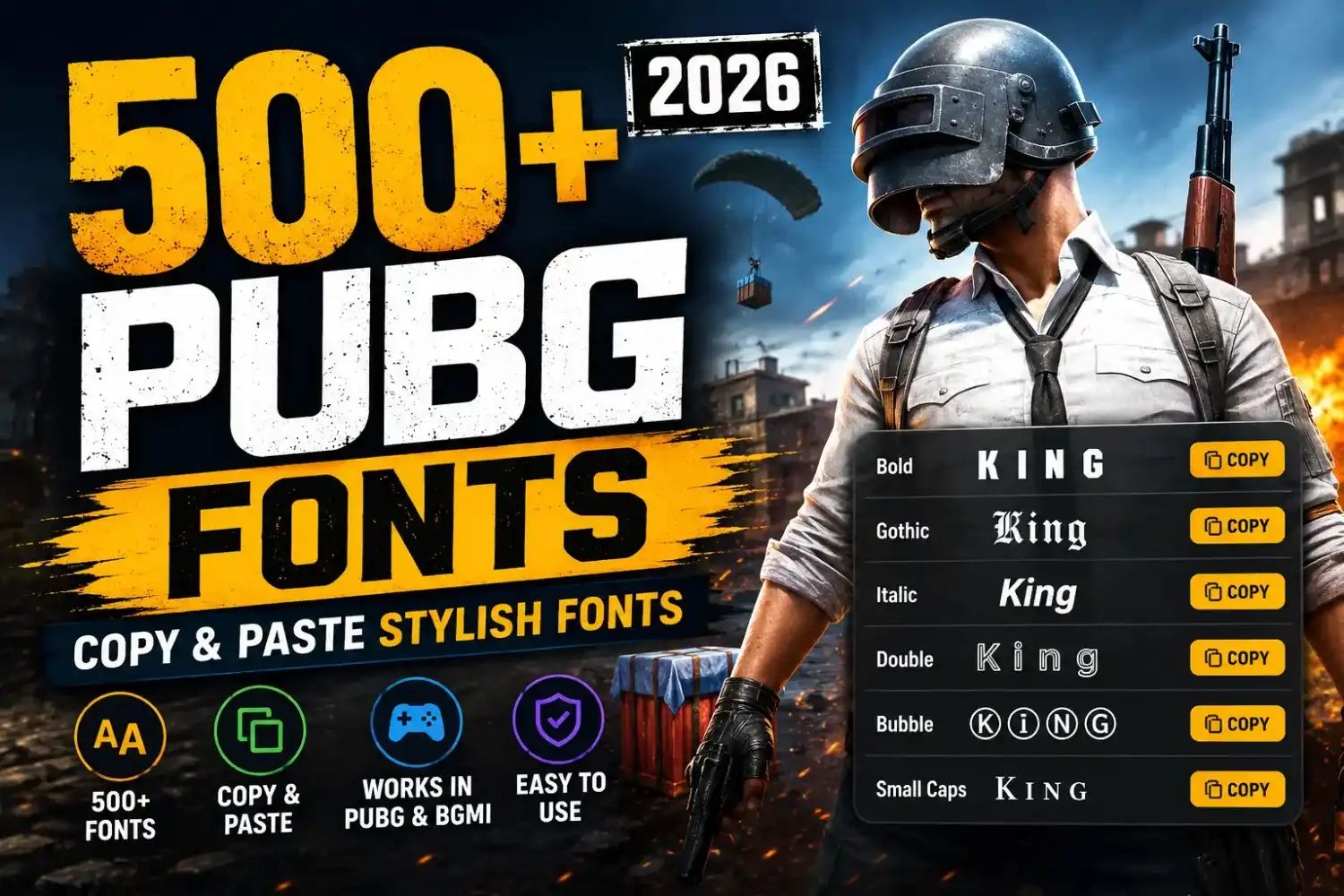 PUBG Fonts