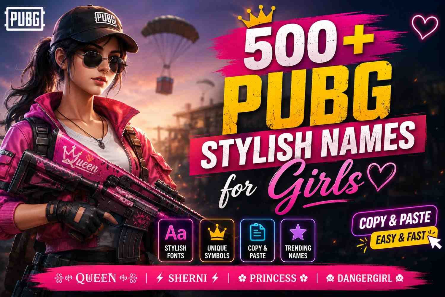 PUBG Stylish Names for Girls